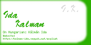 ida kalman business card